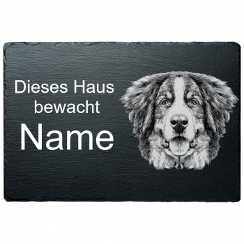 Schiefertafel Hund - Berner Sennenhund 