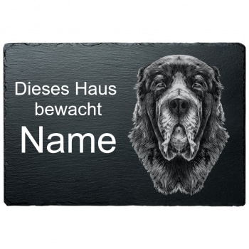 Schiefertafel Hund - Owtscharka 20x30 cm | schwarz