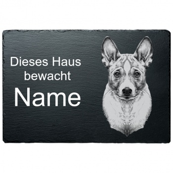 Schiefertafel Hund - Besanji 20x30 cm | schwarz