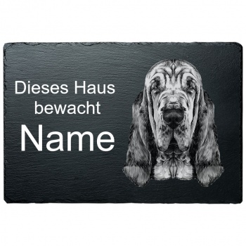 Schiefertafel Hund - Basset 