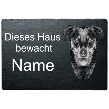 Schiefertafel Hund - Beauceron 20x30 cm | schwarz